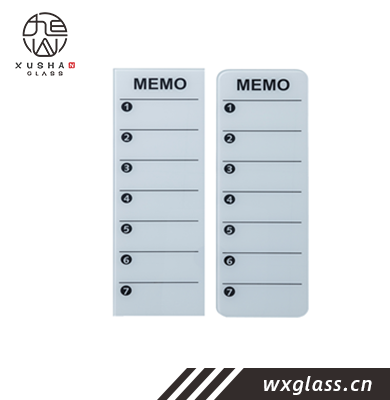 Floating Glass Dry Erase Board Week Calendar, 20 x 60cm, White Background