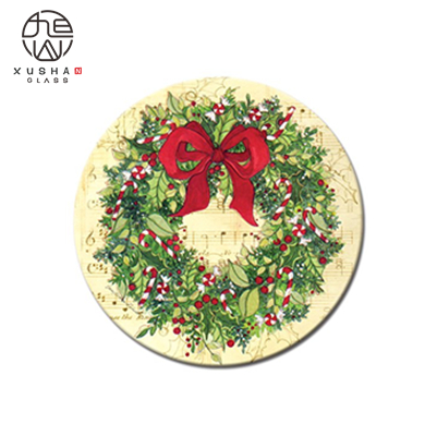 Tempered Glass Lazy Susan Turntable Serving Plate