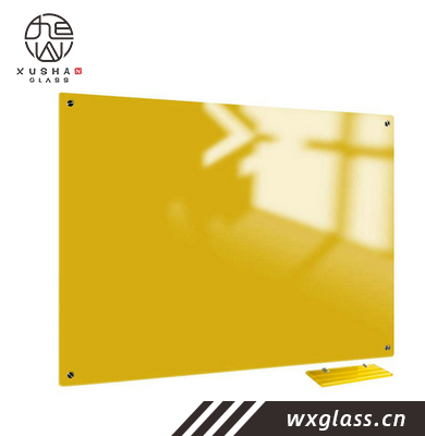 Magnetic Glassboard Canary Yellow 180x120 cm