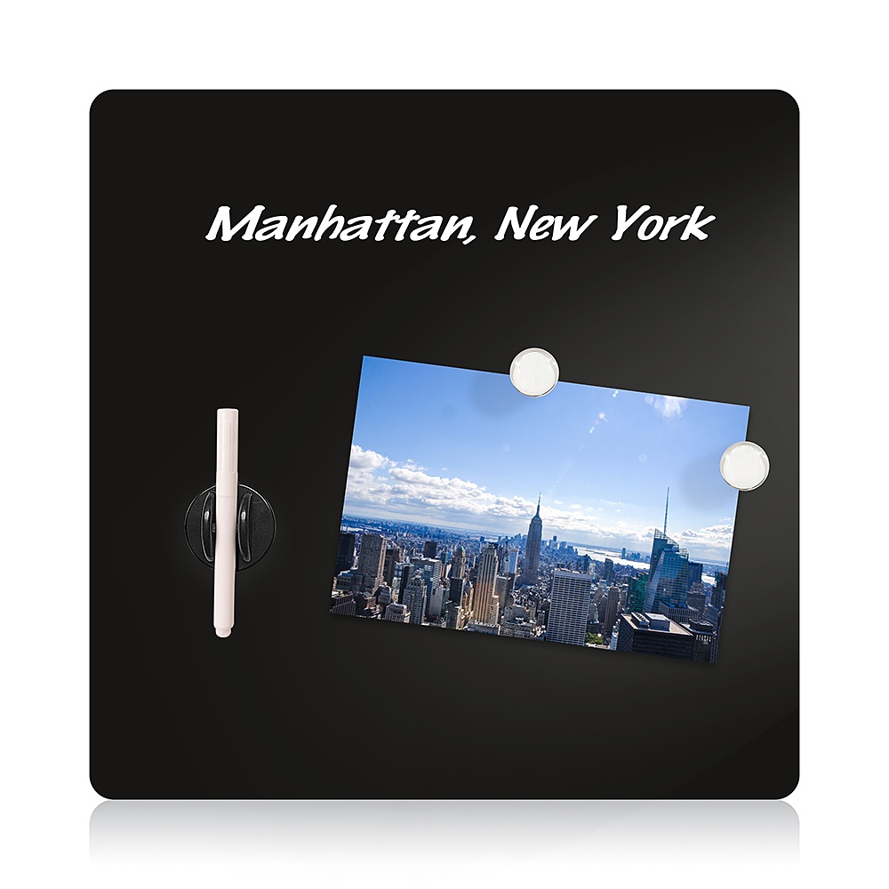 16'*16' colored black frameless writing glass office school note whiteboard blackboard